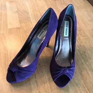 Steve Madden purple suede heels
